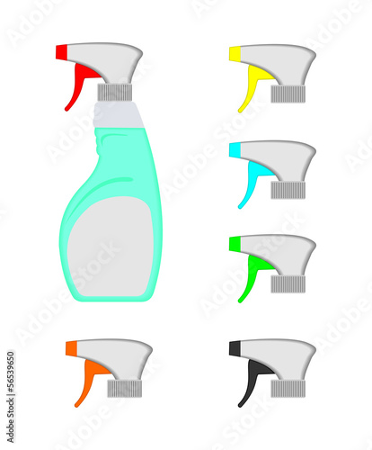 Bottle Of Blue Glass Cleaner