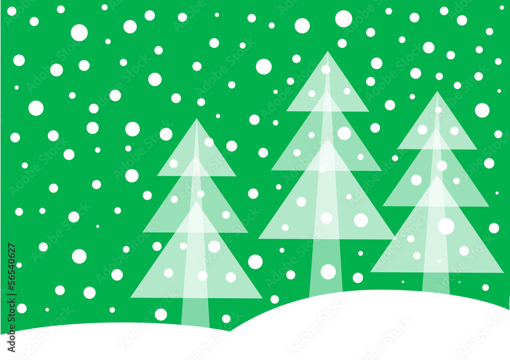 vector winter scene vector winter scene
