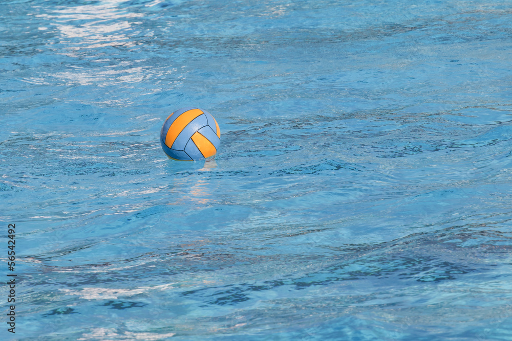 water polo ball in a swimming pool