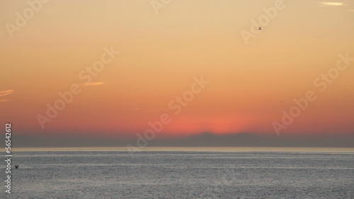 Mediterranean Sea at dawn in Andalusia, Spain photo