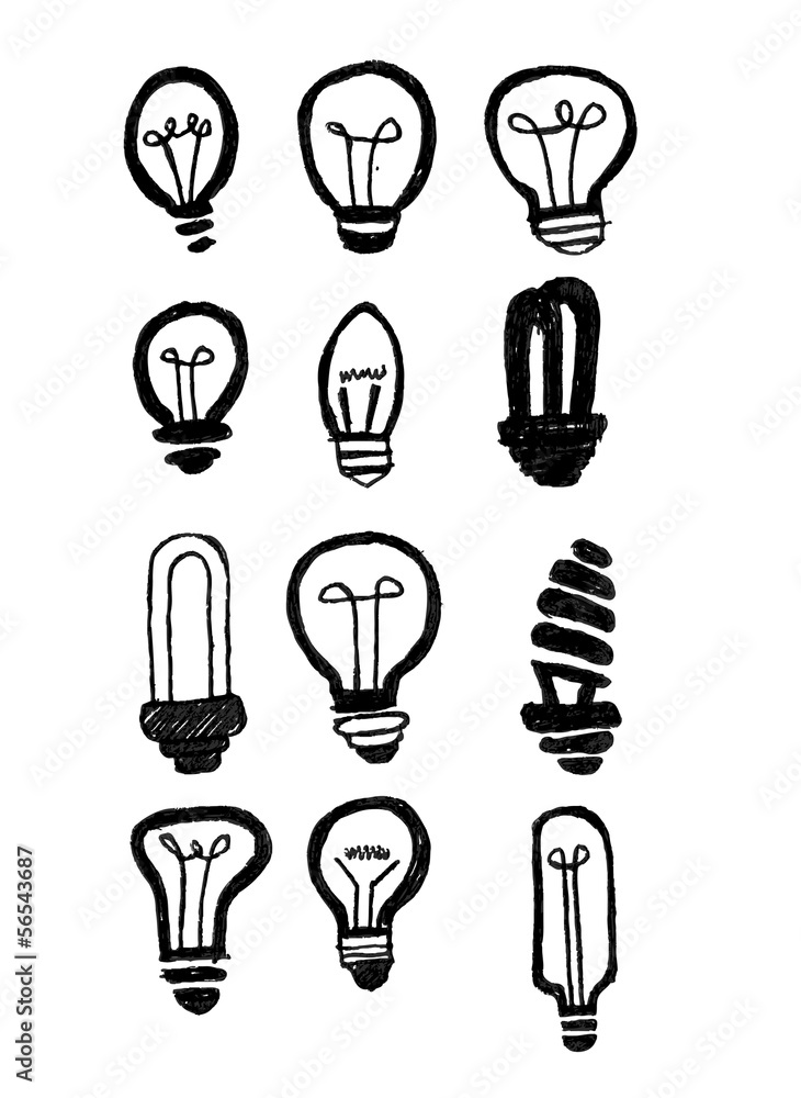 Concept of idea inspired bulb shape