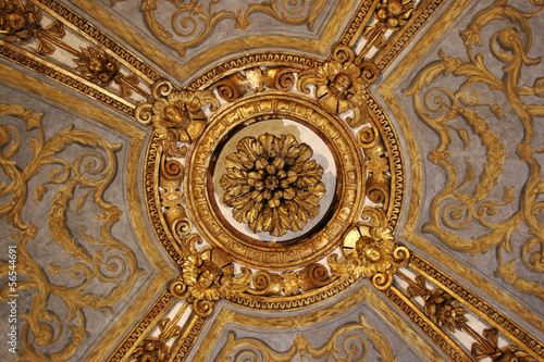 A ceiling decoration in Palazzo Madama in Turin, Italy