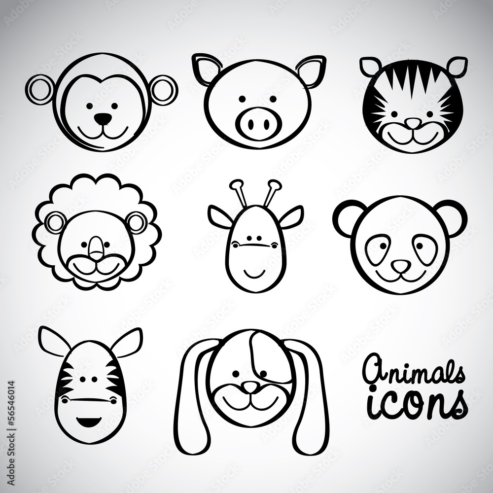 illustration of cute animals illustration of cute animals