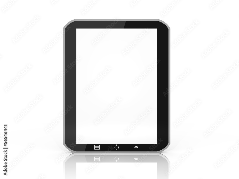 illustration of a isolated tablet computer front view illustration of a isolated tablet computer front view