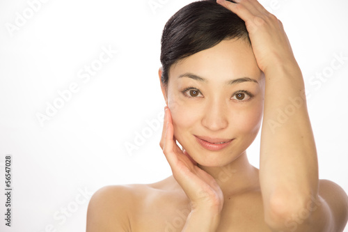 Asian woman skin care beauty portrait