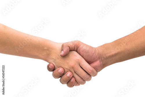 isolated woman hand shows agreement sign