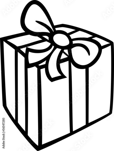 christmas gift coloring page