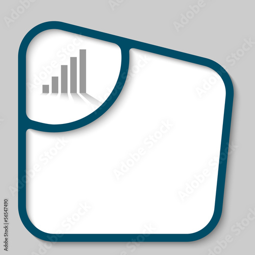 abstract circular boxes with graph
