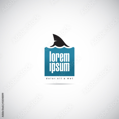 Shark of business. Company logo template