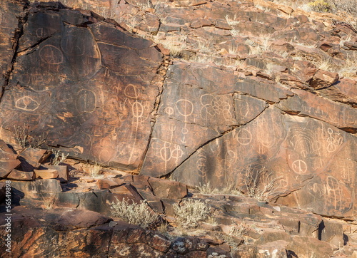 Chambers Gorge aboriginal engraving site. Flinders Ranges. South