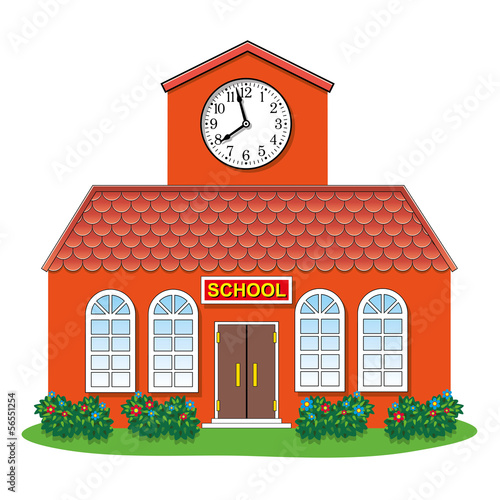 vector  country school building