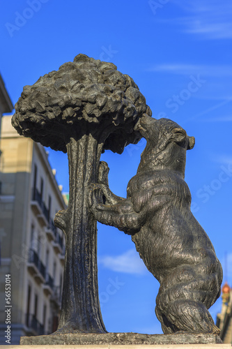 statue of Bear and strawberry tree