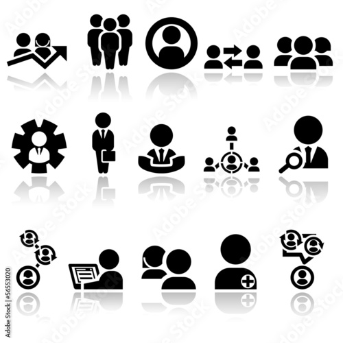 Business man vector icons set EPS 10