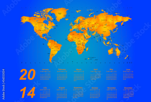 Timezone calendar 2014