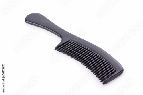 Black comb isolated on a white background.