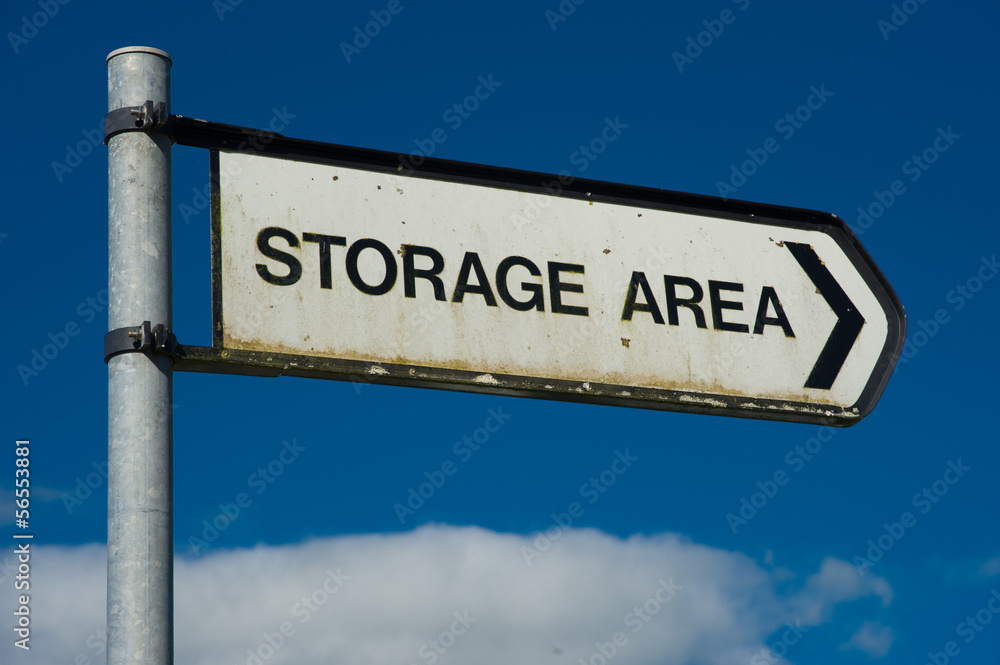 Fototapeta premium storage area sign