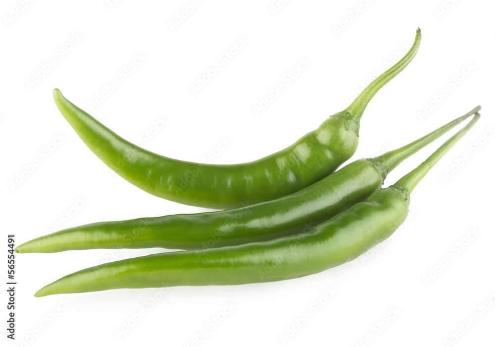 green chili peppers isolated on white background green chili peppers isolated on white background