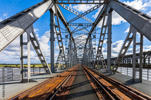 Fototapeta Dziejowy kolejowy most w Tczew, Polska