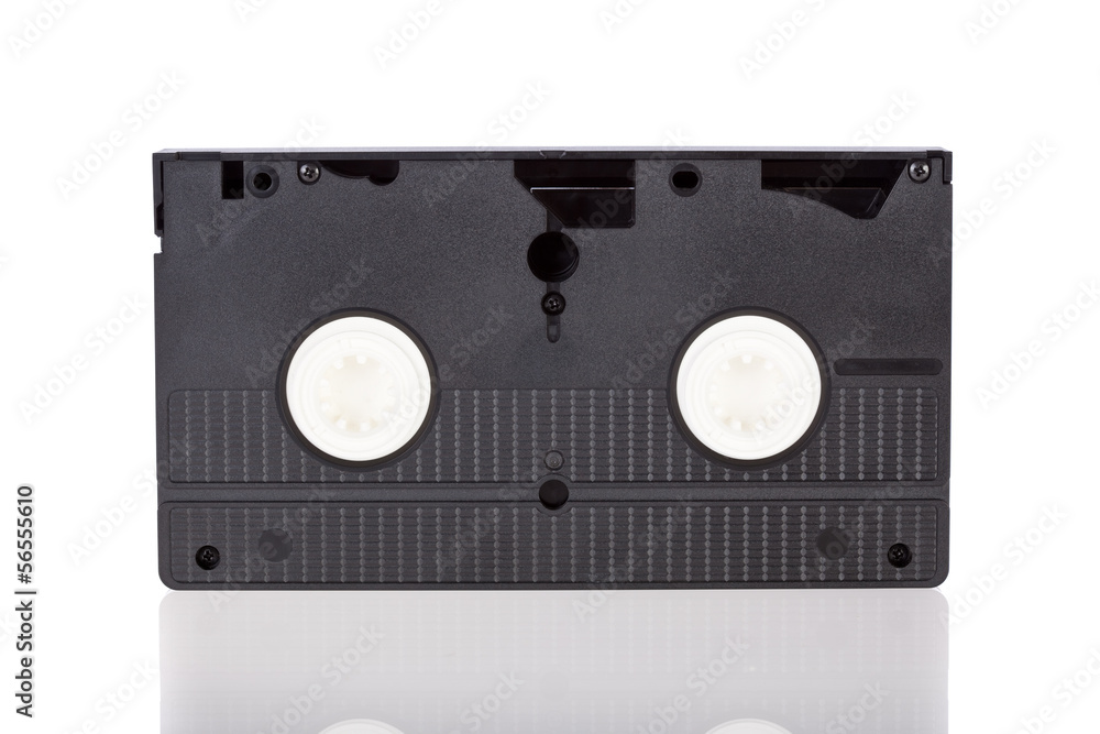 Old Video Cassette tape isolated on white background Old Video Cassette tape isolated on white background