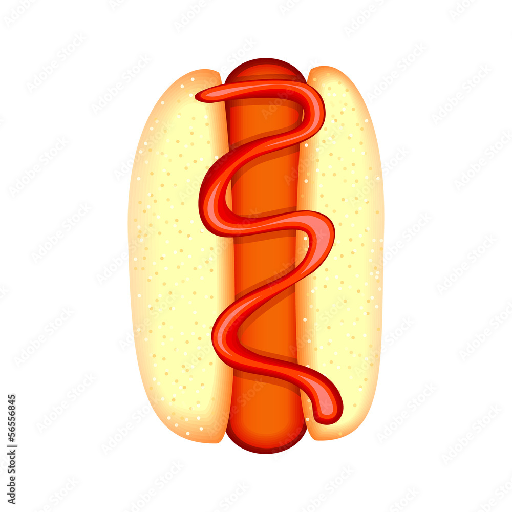 Naklejka premium hot dog isolated on white background