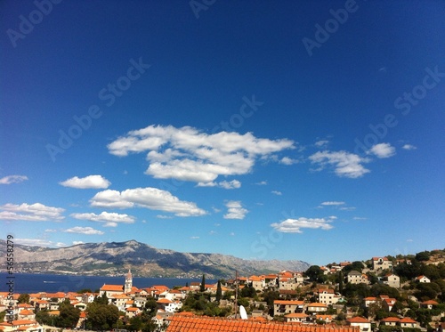 view on typical croatian seaside