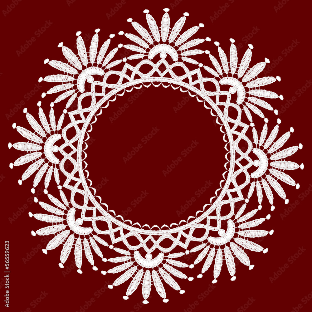 Round openwork lace border. Round openwork lace border.