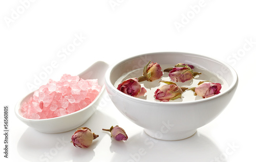 bath salt and rose lotion