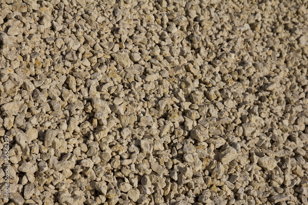 background of white gravel stones