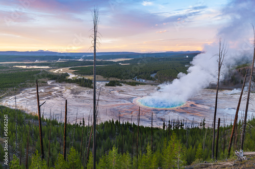 Grand Prismatic Geyser from above