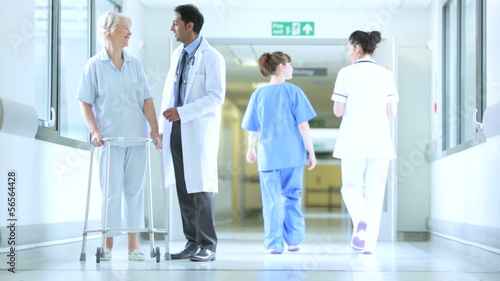 Medical Staff Working Busy Hospital Facility