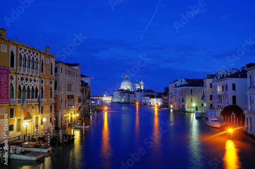 Night Canal in Venice with beautiful lights, Venice, Italy (HDR)