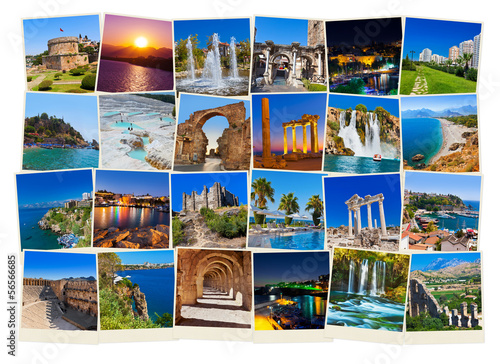 Stack of Antalya Turkey travel images