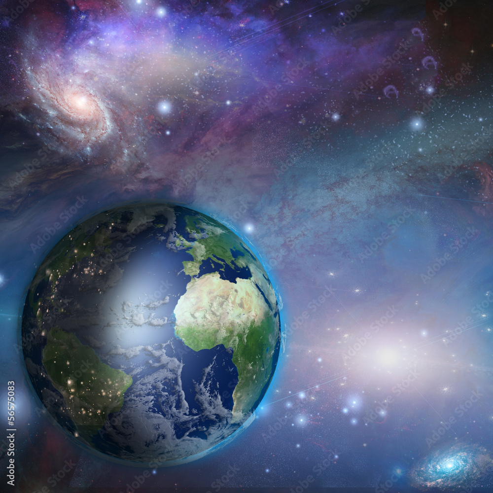 Earth day night in space Elements in theis image were furnished