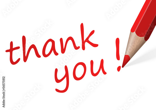 Stift mit Text " danke! "