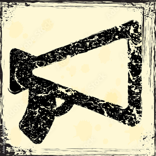 Grunge megaphone sign