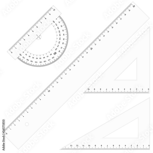 Set - Lineale Dreikant durchsichtig