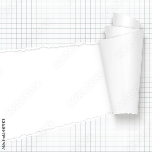 aufgerissenes Papier mit Textfreiraum
