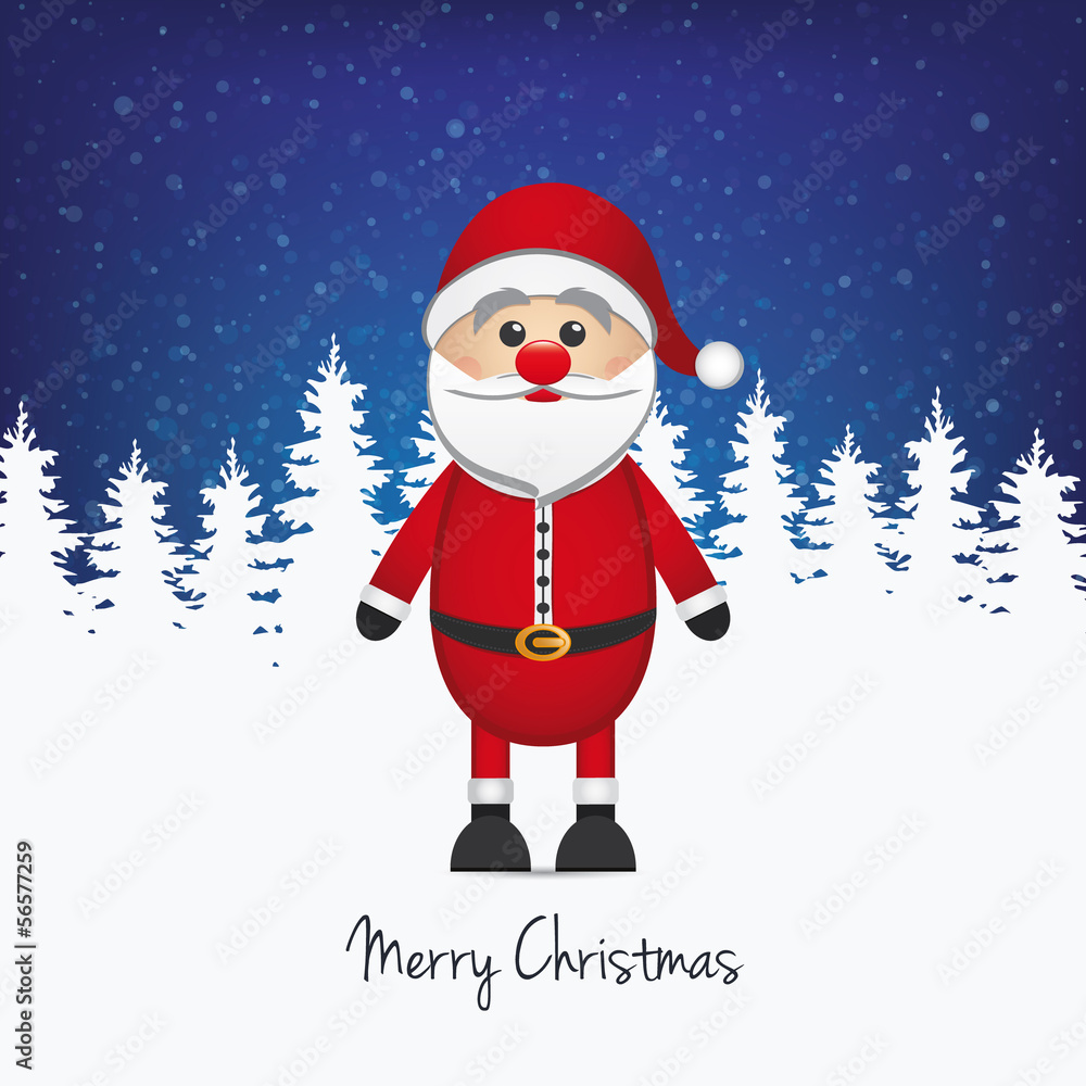 santa claus winter snow landscape santa claus winter snow landscape