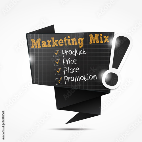 bulle origami : marketing mix (in english)