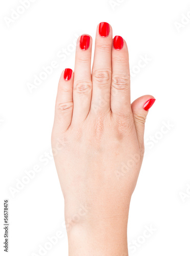 Female hand stop