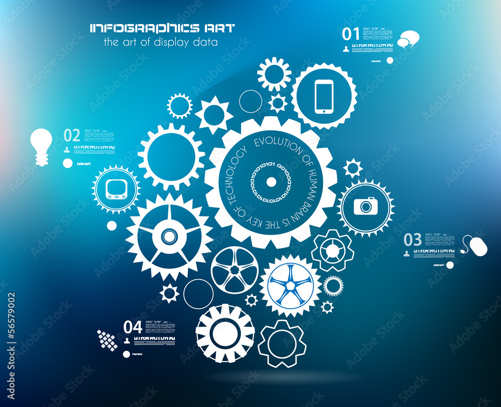 Infographics and High Tech background for business Infographics and High Tech background for business