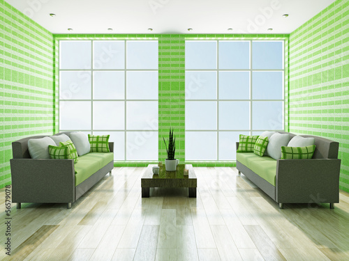 Livingroom with furniture