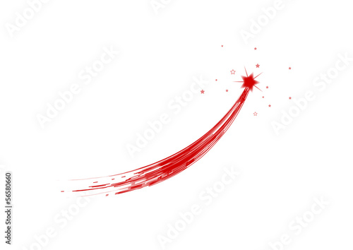 Etoile filante - rouge