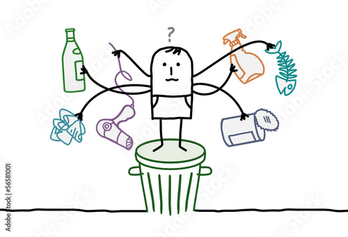 man who sorts the trash