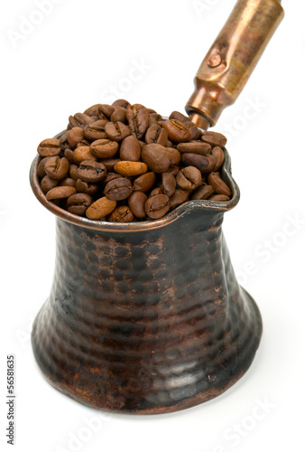 turk with coffee beans