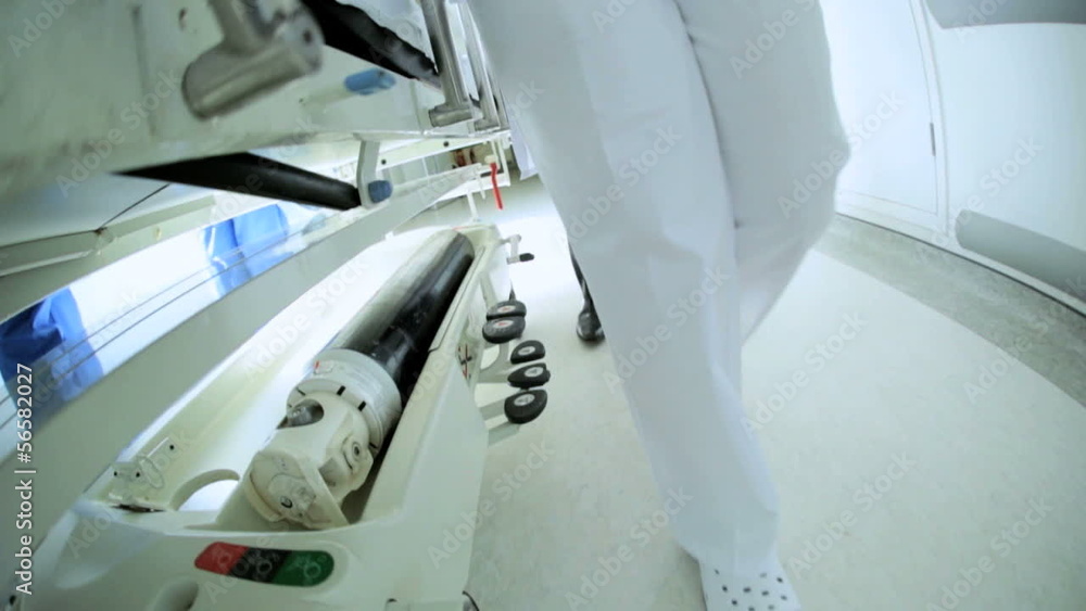 Legs Only Staff Moving Patient Hospital Bed Slow Motion Legs Only Staff Moving Patient Hospital Bed Slow Motion