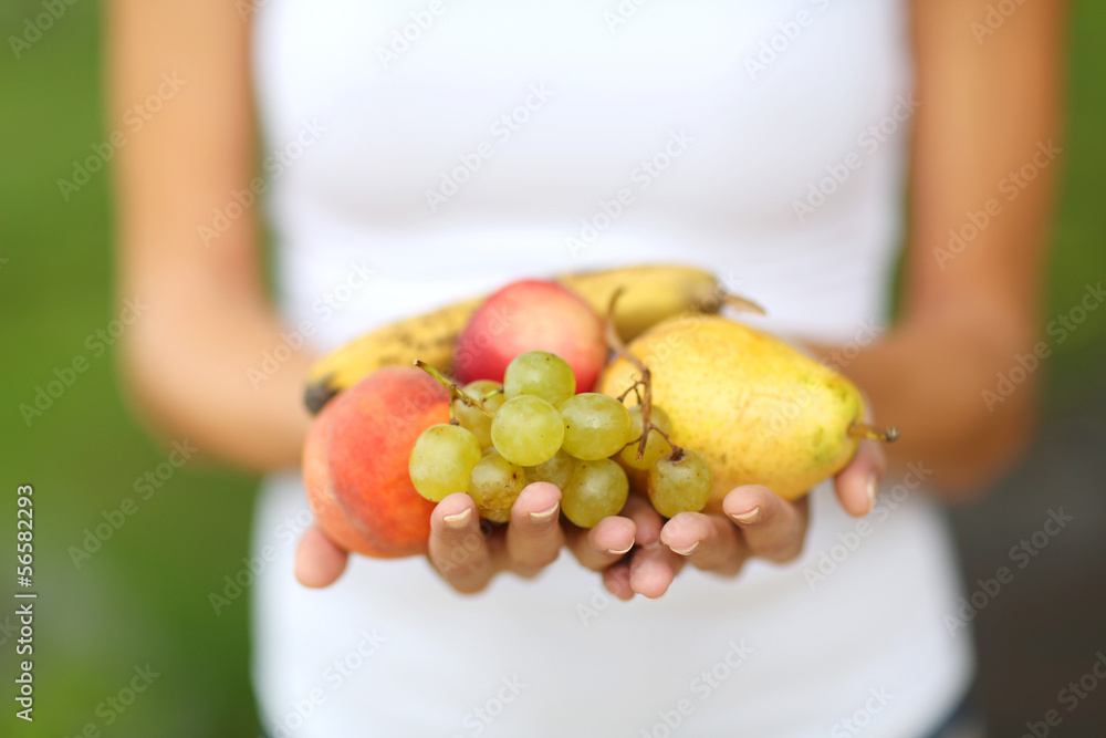 Closeup of bunch of fresh fruits Closeup of bunch of fresh fruits