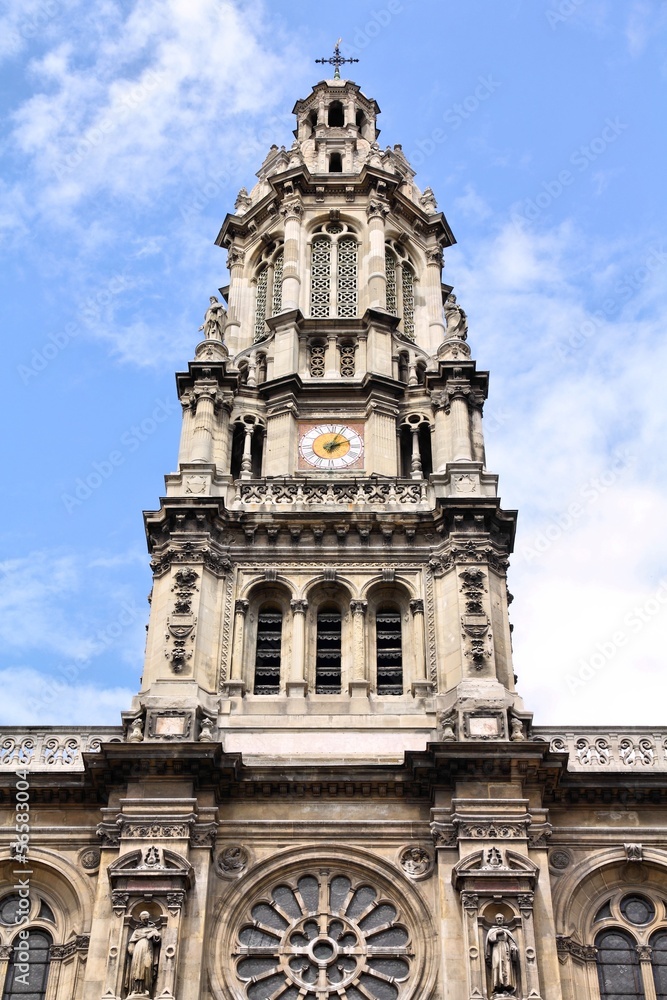 Fototapeta premium Paris landmark - Holy Trinity church eclectic facade