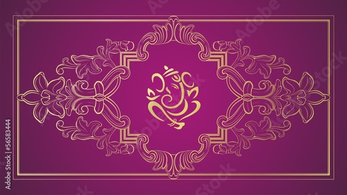Ganesha, wedding card, royal Rajasthan, India