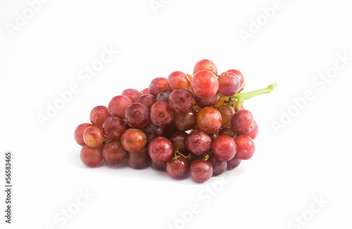 Red grapes fresh with water drops